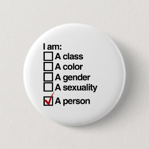 Ik ben een persoon - non-discriminatie ronde button 5,7 cm