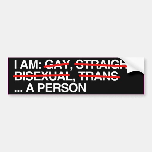 IK BEN EEN PERSOON.png Bumpersticker (Voorkant)