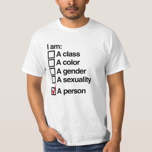 Ik ben een persoon t-shirt (Voorkant)