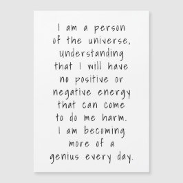 Ik ben een persoon van de Universum Sterren Magnee