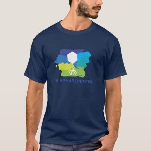Ik ben een Phagehunter Logo T-Shirt (blauw/groen)