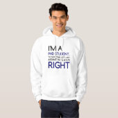 IK BEN EEN PHD STUDENT HOODIE (Voorkant volledig)