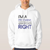 IK BEN EEN PHD STUDENT HOODIE (Voorkant)