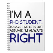 IK BEN EEN PHD STUDENT NOTITIEBOEK (Voorkant)