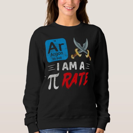 Ik ben een Pi Rate Pi Day Wiskunde Trui (Voorkant)