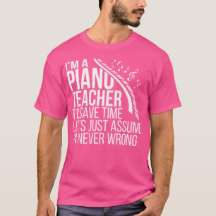 IK BEN EEN Pianolerares Pianolesgeven Pianoleraar T-shirt
