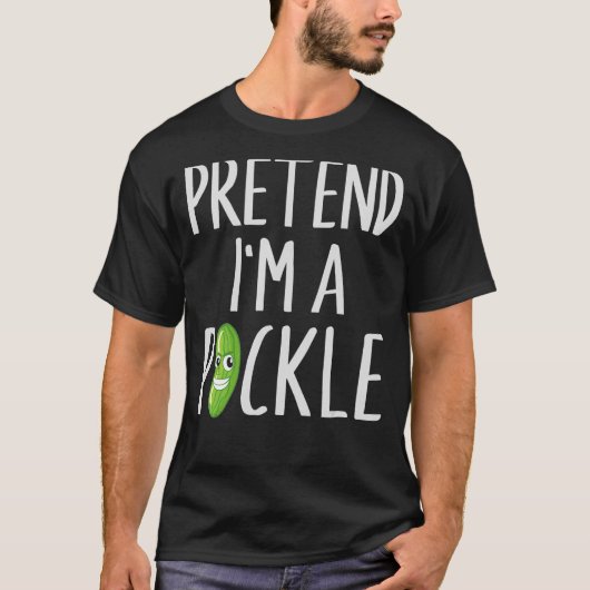 Ik ben een 'Pickle Lazy Easy Halloween Costume' T-shirt (Voorkant)