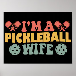 Ik ben een Pickleball vrouw Poster