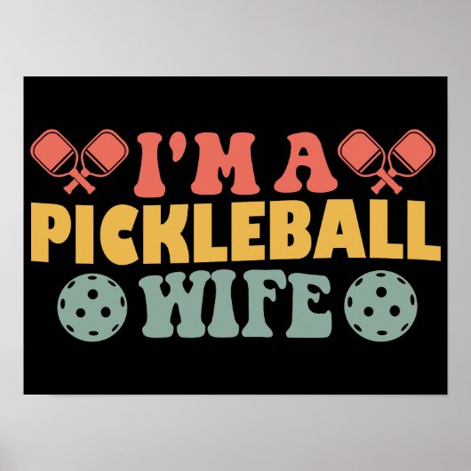 Ik ben een Pickleball vrouw Poster (Voorkant)