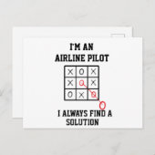 Ik ben een piloot die ik altijd een oplossing vind briefkaart (Voorkant / Achterkant)