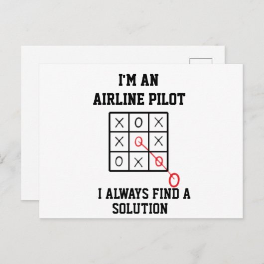 Ik ben een piloot die ik altijd een oplossing vind briefkaart (Voorkant / Achterkant)
