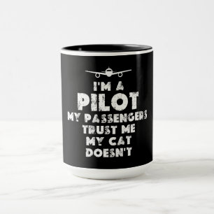 Ik ben een Pilot Grappig Kattenliefhebber Mok
