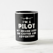 Ik ben een Pilot Grappig | Koffie en avontuur Mok (Midden)