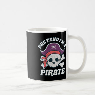 Ik ben een piraat Funny Halloween Quote Skull Cart Koffiemok