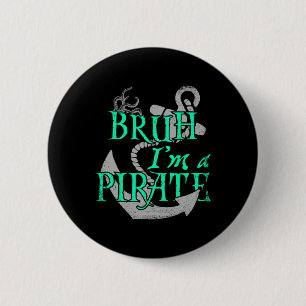 Ik ben een piraat grappig Halloween Skeleton kostu Ronde Button 5,7 Cm
