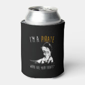 Ik ben een piraat Iguana Blikjeskoeler (Blikje Voorkant)