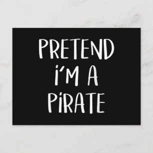 Ik ben een piraat kostuum Funny Halloween Briefkaart