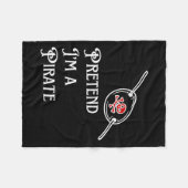 Ik ben een piraat luie Halloween kostuum makkelijk Fleece Deken (Voorkant (Horizontaal))