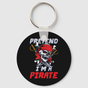 Ik ben een piraatkostumepartij Funny Halloween Sleutelhanger