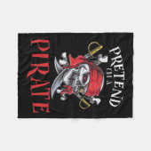 Ik ben een piratenschedel Halloween kostuum Fleece Deken (Voorkant (Horizontaal))