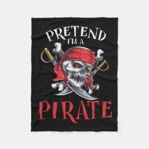 Ik ben een piratenschedel Halloween kostuum Fleece Deken