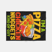 Ik ben een pizza- en kipnuggetsman fleece deken (Voorkant (Horizontaal))