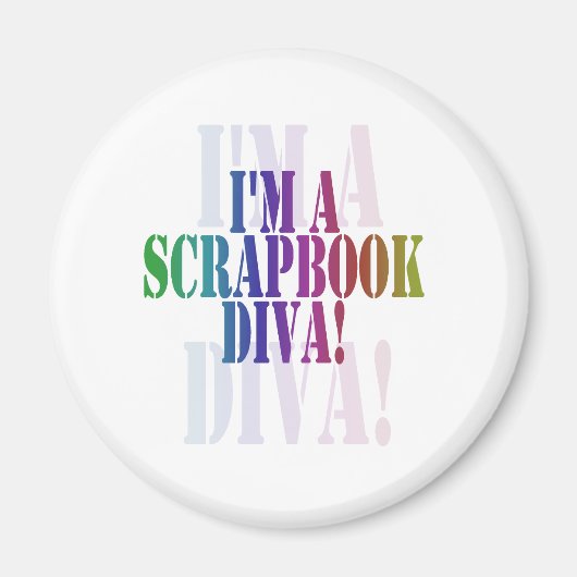 Ik ben een plakboek diva unie acht unie + acht pau magneet (Voorkant)