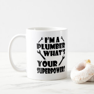Ik ben een Plumber Wat is jouw Superpower? Koffiemok