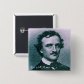 Ik ben een POEser Vierkante Button 5,1 Cm (Voorkant /achterkant)