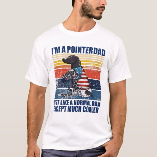Ik ben een pointer-vader, net als een normale pa-h t-shirt (Voorkant)