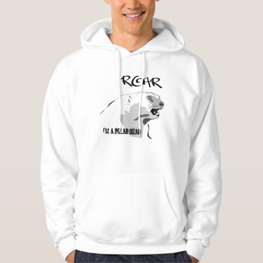 Ik ben een Polar Beer Hoodie (Voorkant)