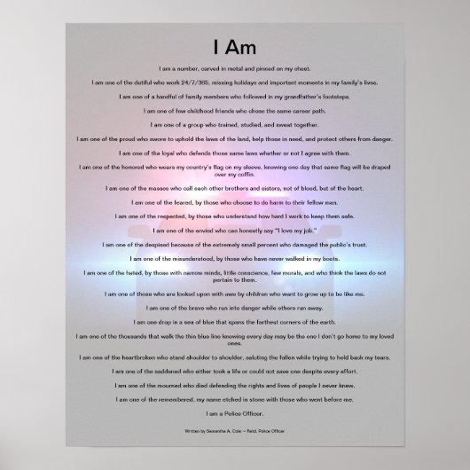 Ik ben een politieman - Poster (Voorkant)