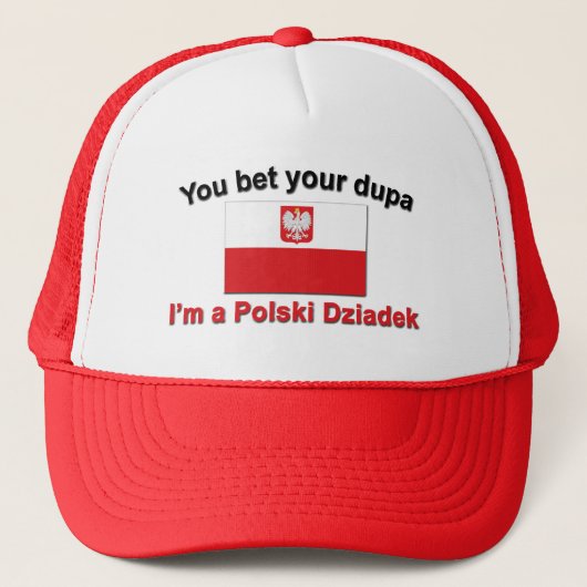 Ik ben een Polski Dziadek. Trucker Pet (Voorkant)