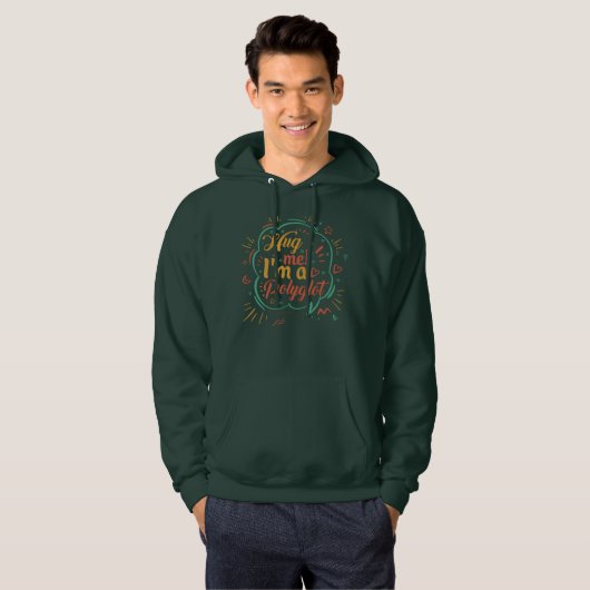 Ik ben een polyglot hoodie (Voorkant volledig)