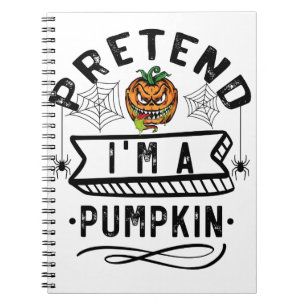 Ik ben een pompoen Funny Halloween Costume Gift. Notitieboek