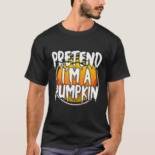 Ik ben een pompoen Funny Lazy Halloween Costume T-shirt