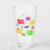 Ik ben een positieve affirmatie voor woorden van z glas (Achterkant)