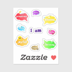 Ik ben een positieve affirmatie voor woorden van z sticker
