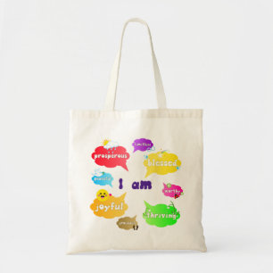 Ik ben een positieve affirmatie voor woorden van z tote bag