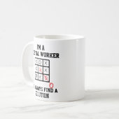 Ik ben een postbode, ik vind altijd een oplossing koffiemok (Voorkant links)