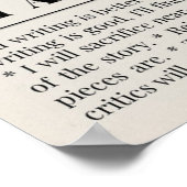 Ik ben een Poster voor schrijvers en auteurs (Hoek)