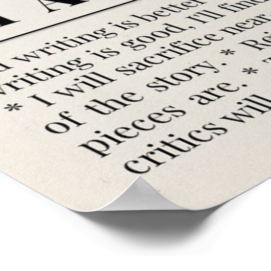 Ik ben een Poster voor schrijvers en auteurs (Hoek)