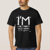 Ik ben een postmoderne vegetariër. Ik eet vlees T-shirt (Voorkant)