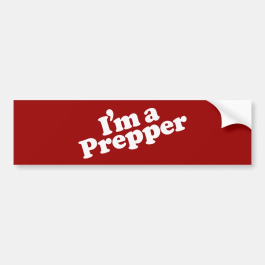 Ik ben een prepper Bumpersticker (Voorkant)