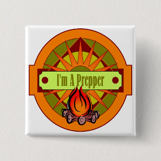 Ik ben een prepper vierkante button 5,1 cm