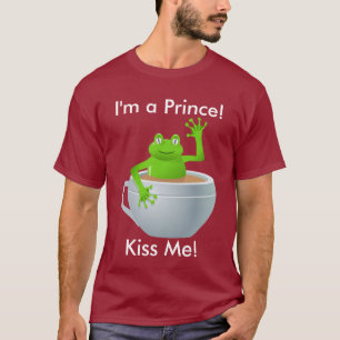 Ik ben een prins kus me kikker in Teacup Unisex T-shirt