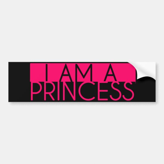 Ik ben een prinses Bumpersticker (Voorkant)