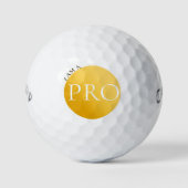 IK BEN EEN PRO | Aangepaste Gouden Golfbal Golfballen (Voorkant)