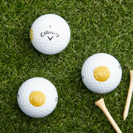 IK BEN EEN PRO | Aangepaste Gouden Golfbal Golfballen (Insitu Gras)