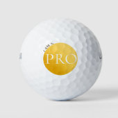 IK BEN EEN PRO | Aangepaste Gouden Golfbal Golfballen (Voorkant)